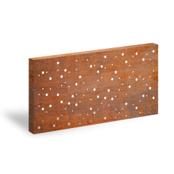 3D_Designový plotový panel Corten s perforací GRAF 004 Bubliny – 1900×900 mm